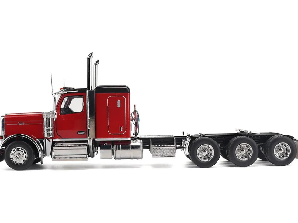 Peterbilt 589 Tridem-Axle Legendary Package Truck Tractor with 58" Sleeper Legendary Red "Transport Series" 1/32 Diecast Model by Diecast Masters