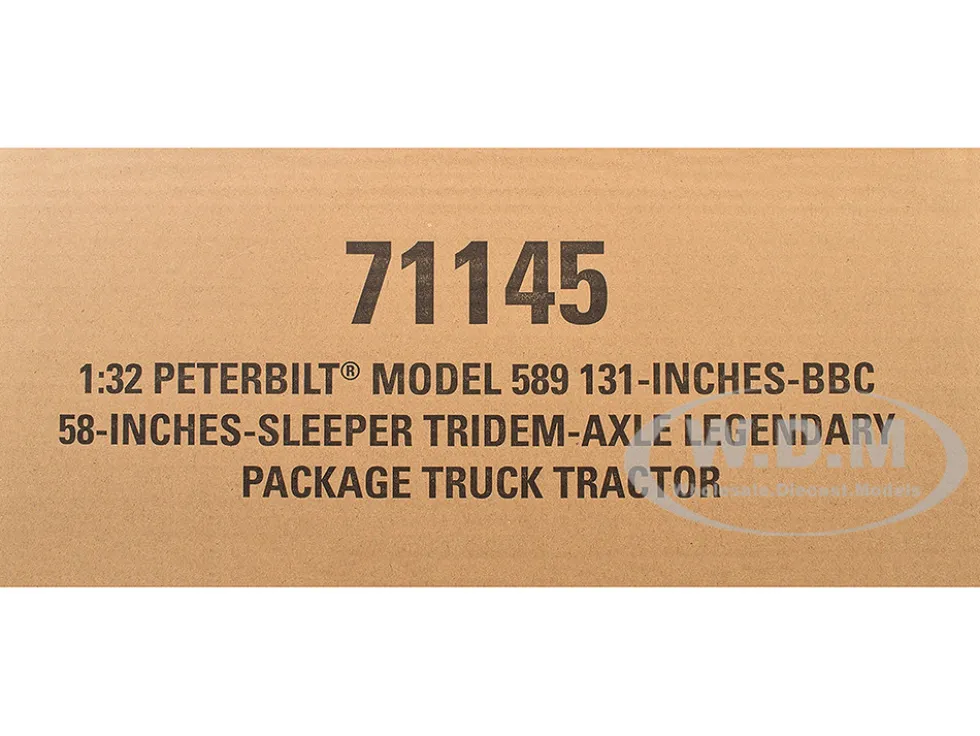 Peterbilt 589 Tridem-Axle Legendary Package Truck Tractor with 58" Sleeper Legendary Red "Transport Series" 1/32 Diecast Model by Diecast Masters