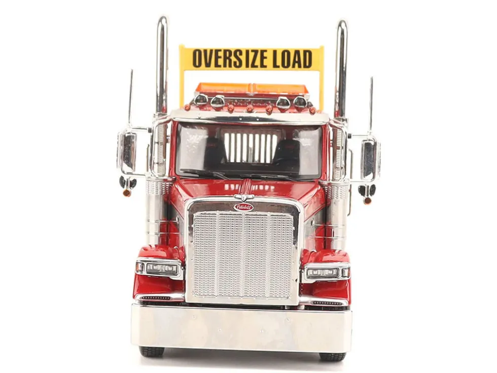 Peterbilt 589 Tridem-Axle Truck Tractor with Day Cab Legendary Red "Transport Series" 1/32 Diecast Model by Diecast Masters