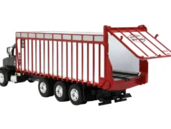 Peterbilt Truck Black Meyer Manufacturing 8126RT Boss Forage Box 1/64 Diecast Model SpecCast MEY003