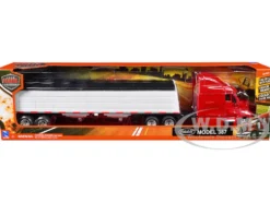 Peterbilt 387 Truck Red with Grain Trailer White "Long Haul Truckers" Series 1/43 Diecast Model by New Ray