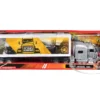 Peterbilt 389 Truck Silver Metallic with Dry Van Trailer "Trucker Keep The World Running" "Long Haul Truckers" Series 1/32 Diecast Model by New Ray