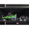 1973 Peterbilt 359 Truck Tractor Black and Lime Green with Graphics 1/64 Diecast Model by IXO Models