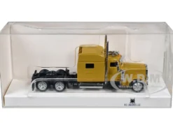 Peterbilt 389 Truck Tractor with Sleeper Cab Yellow 1/87 (HO) Plastic Model Car by HO Logistics