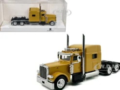 Peterbilt 389 Truck Tractor with Sleeper Cab Yellow 1/87 (HO) Plastic Model Car by HO Logistics