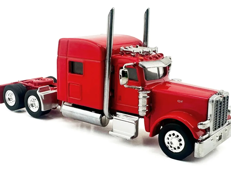 Peterbilt 389 Truck Tractor with Sleeper Cab Red 1/87 (HO) Plastic Model Car by HO Logistics