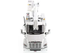 Peterbilt 536 Truck with Altec AA55 Aerial Service Body White Transport Series 1/32 Diecast Model Diecast Masters 71105