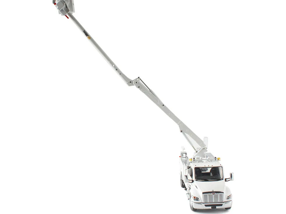 Peterbilt 536 Truck with Altec AA55 Aerial Service Body White Transport Series 1/32 Diecast Model Diecast Masters 71105
