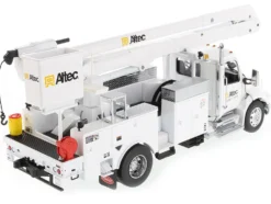 Peterbilt 536 Truck with Altec AA55 Aerial Service Body White Transport Series 1/32 Diecast Model Diecast Masters 71105
