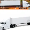 Peterbilt 387 Truck with Dry Goods Trailer White Long Haul Trucker Series 1/43 Diecast Model New Ray SS-15553D