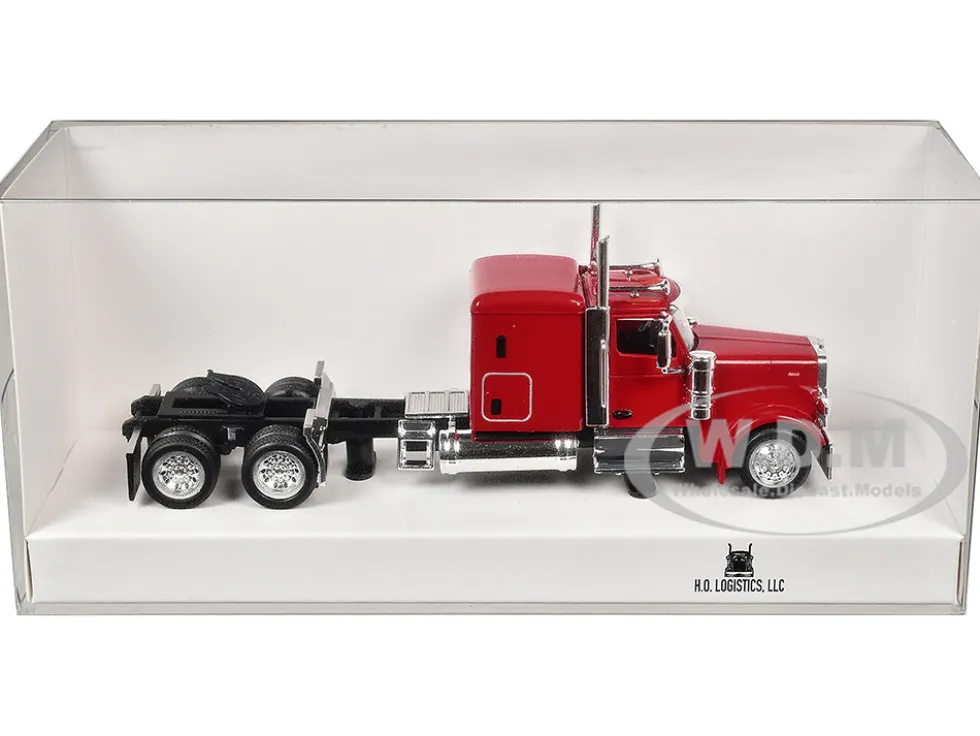 Peterbilt 589 Truck with 72 Inch Sleeper Red 1/87 (HO) Plastic Model Car by HO Logistics