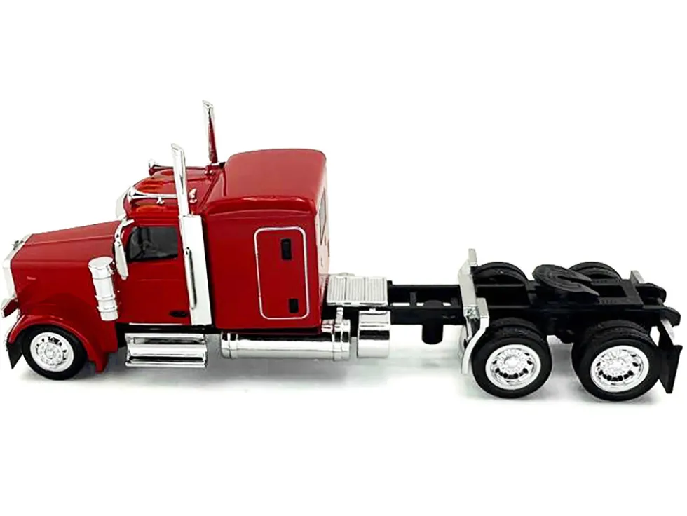 Peterbilt 589 Truck with 72 Inch Sleeper Red 1/87 (HO) Plastic Model Car by HO Logistics