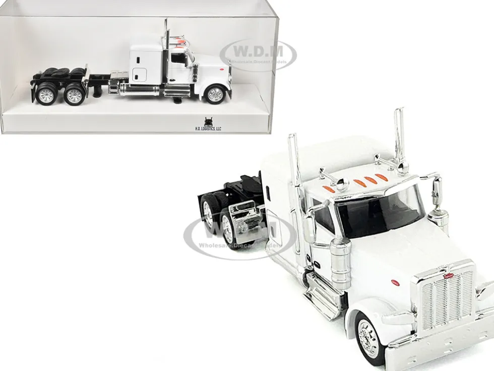 Peterbilt 589 Truck with 72 Inch Sleeper White 1/87 (HO) Plastic Model Car by HO Logistics