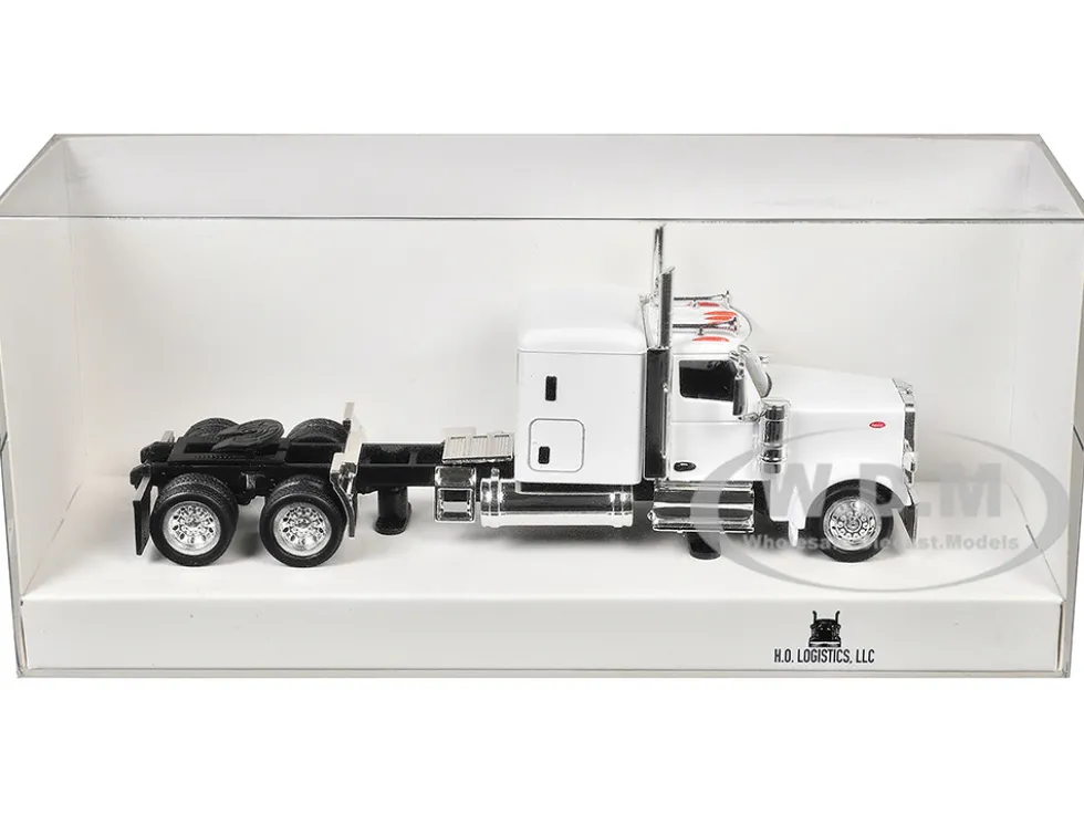 Peterbilt 589 Truck with 72 Inch Sleeper White 1/87 (HO) Plastic Model Car by HO Logistics