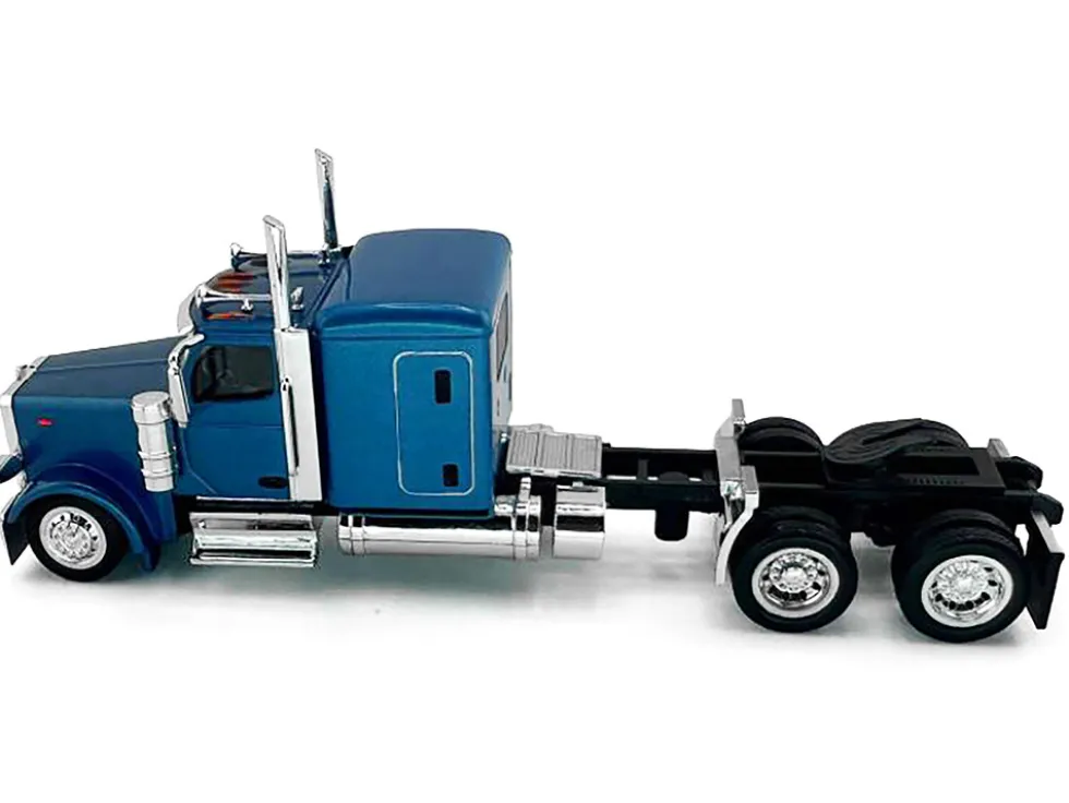 Peterbilt 589 Truck with 72 Inch Sleeper Blue Metallic 1/87 (HO) Plastic Model Car by HO Logistics