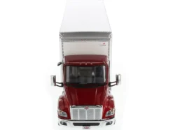 Peterbilt 536 Truck with Supreme Signature Van Body Red Metallic Transport Series 1/32 Diecast Model Diecast Masters 71106