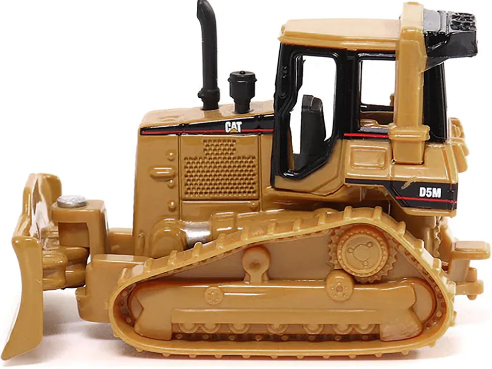 Peterbilt 579 UltraLoft Tandem Tractor Red Metallic with Lowboy Trailer and CAT D5M Dozer Yellow 1/87 (HO) Diecast Model Diecast Masters 84419