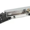 Peterbilt 579 UltraLoft Truck Tractor Black Metallic with "CAT Caterpillar" Mural Trailer "Transport Series" 1/50 Diecast Model by Diecast Masters