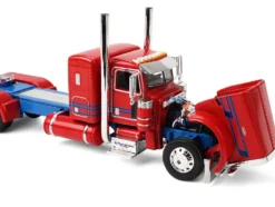 Peterbilt 389 with 36" Flat Top Sleeper and Heil Fuel Tank Trailer "Sancken Custom Truck by Amcan" Red "Big Rigs" Series II #3 1/64 Diecast Model by DCP/First Gear