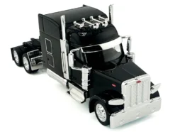Peterbilt 589 with Stand Up Sleeper Cab Black 1/87 (HO) Plastic Model Car by HO Logistics