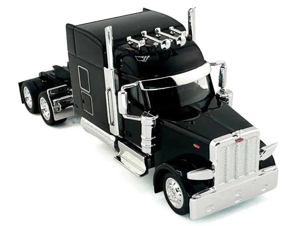 Peterbilt 589 with Stand Up Sleeper Cab Black 1/87 (HO) Plastic Model Car by HO Logistics