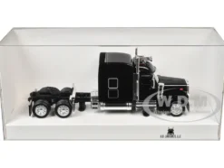 Peterbilt 589 with Stand Up Sleeper Cab Black 1/87 (HO) Plastic Model Car by HO Logistics