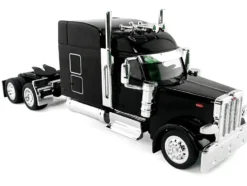 Peterbilt 589 with Stand Up Sleeper Cab Black 1/87 (HO) Plastic Model Car by HO Logistics