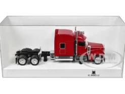 Peterbilt 589 with Stand Up Sleeper Cab Red 1/87 (HO) Plastic Model Car by HO Logistics