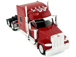 Peterbilt 589 with Stand Up Sleeper Cab Red 1/87 (HO) Plastic Model Car by HO Logistics
