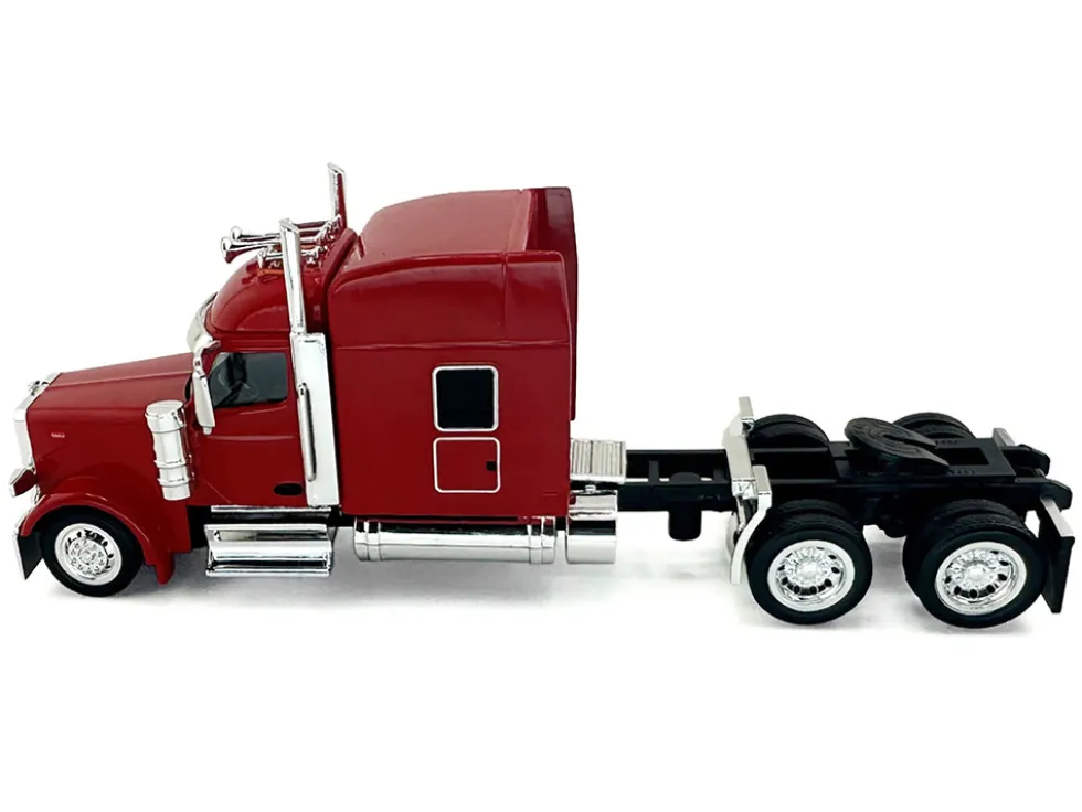 Peterbilt 589 with Stand Up Sleeper Cab Red 1/87 (HO) Plastic Model Car by HO Logistics