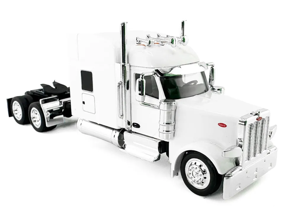 Peterbilt 589 with Stand Up Sleeper Cab White 1/87 (HO) Plastic Model Car by HO Logistics