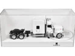 Peterbilt 589 with Stand Up Sleeper Cab White 1/87 (HO) Plastic Model Car by HO Logistics