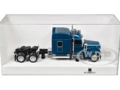Peterbilt 589 with Stand Up Sleeper Cab Blue Metallic 1/87 (HO) Plastic Model Car by HO Logistics
