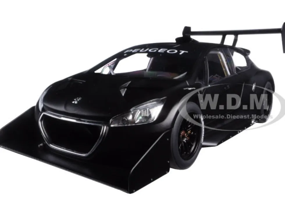2013 Peugeot 208 T16 Pikes Peak Race Car Plain Black Version 1/18 Model Car Autoart 81356