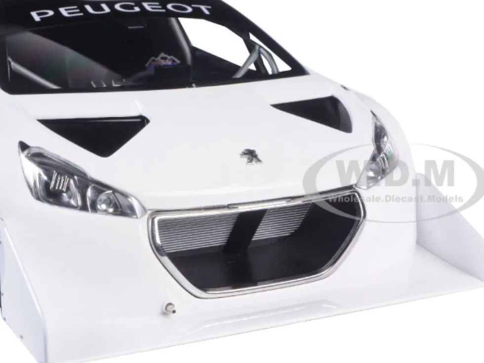 2013 Peugeot 208 T16 Pikes Peak Race Car Plain White Version 1/18 Model Car Autoart 81355