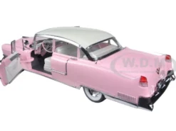 1955 Pink Cadillac Fleetwood Series 60 Special Elvis Presley 1/18 Diecast Model Car Greenlight 12950