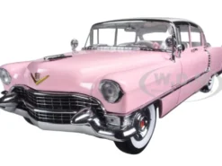 1955 Pink Cadillac Fleetwood Series 60 Special Elvis Presley 1/18 Diecast Model Car Greenlight 12950