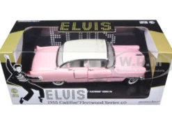 1955 Pink Cadillac Fleetwood Series 60 Special Elvis Presley 1/18 Diecast Model Car Greenlight 12950