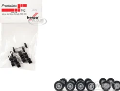 Planetary Hubs Wheel Set (2 Front and 4 Rear) 1/87 (HO) Plastic Model by Promotex