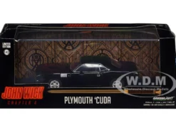 1971 Plymouth Barracuda Black John Wick Chapter 4 2023 Movie Hollywood Series 1/43 Diecast Model Car Greenlight 86641