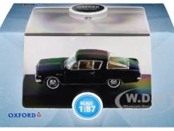 1965 Plymouth Barracuda Black with Gold Stripes 1/87 (HO) Scale Diecast Model Car by Oxford Diecast