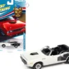 1971 Plymouth Barracuda Convertible Sno White Black Hemi Side Billboards Class of 1971 Limited Edition 7418 pieces Worldwide Muscle Cars USA Series 1/64 Diecast Model Car Johnny Lightning JLMC026 JLSP153 A