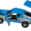 1966 Plymouth Barracuda "Hemi Hustler" Blue with White Stripes Limited Edition to 374 pieces Worldwide 1/18 Diecast Model Car by ACME