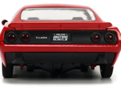 1973 Plymouth Barracuda Red with Black Stripes Bigtime Muscle Series 1/24 Diecast Model Car Jada 34037