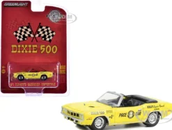 1971 Plymouth Barracuda Yellow Convertible "Dixie 500" Pace Car Kelly Chrysler Plymouth Atlanta Georgia "Hobby Exclusive" 1/64 Diecast Model Car Greenlight 30394