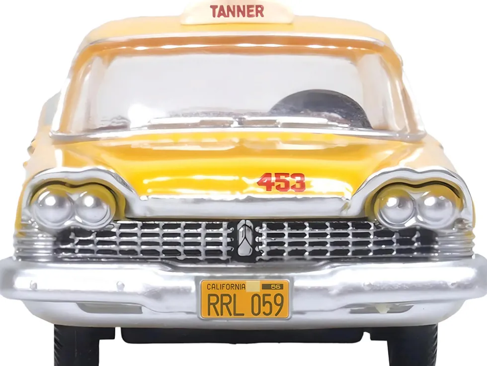 1959 Plymouth Belvedere Taxi Yellow Tanner Yellow Cab Co 1/87 (HO) Scale Diecast Model Car Oxford Diecast 87PS59002