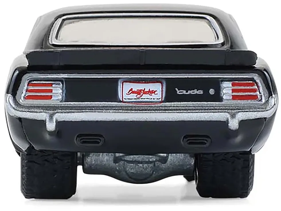 1970 Plymouth 'Cuda AAR Black with Gray Stripes "Barrett-Jackson" Series 16 1/64 Diecast Model Car by Greenlight