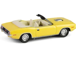1970 Plymouth 'Cuda Convertible Yellow "Barrett-Jackson" Series 15 1/64 Diecast Model Car by Greenlight