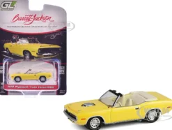 1970 Plymouth 'Cuda Convertible Yellow "Barrett-Jackson" Series 15 1/64 Diecast Model Car by Greenlight