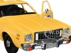1975 Plymouth Fury Taxi "Crescent Cab Co." Yellow "Poltergeist" (1982) Movie "Hollywood" Series 20 1/24 Diecast Model Car by Greenlight